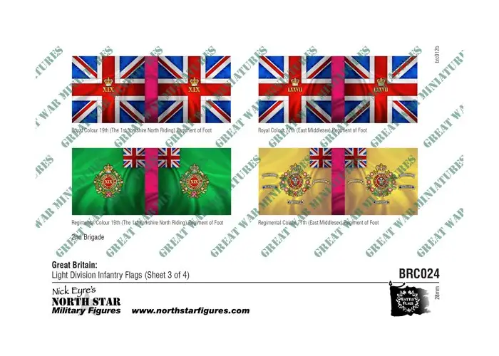 British Light Division Infantry Flags (Sheet 3 of 4)