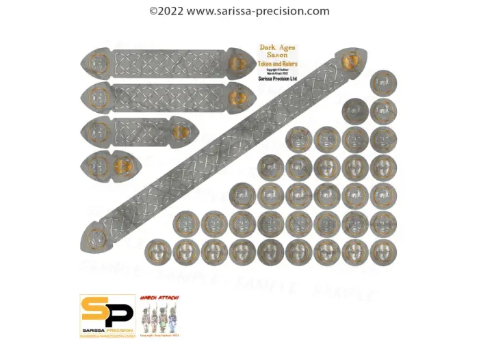 DARK AGES SAXON TOKEN & RULER SET
