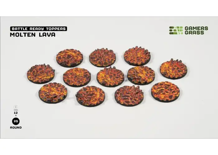 Molten Lava – Round 25mm (x12)