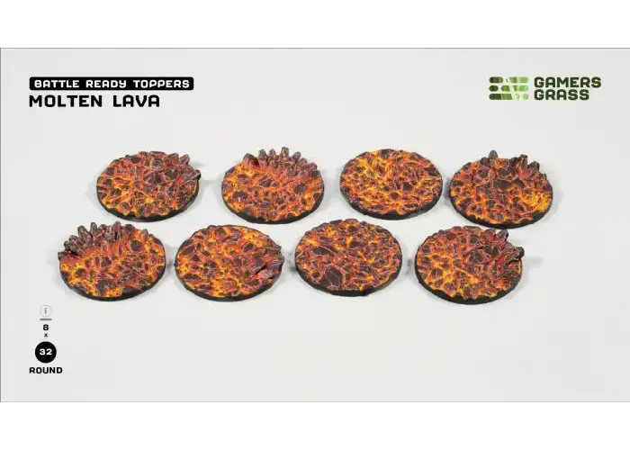 Molten Lava – Round 32mm (x8)